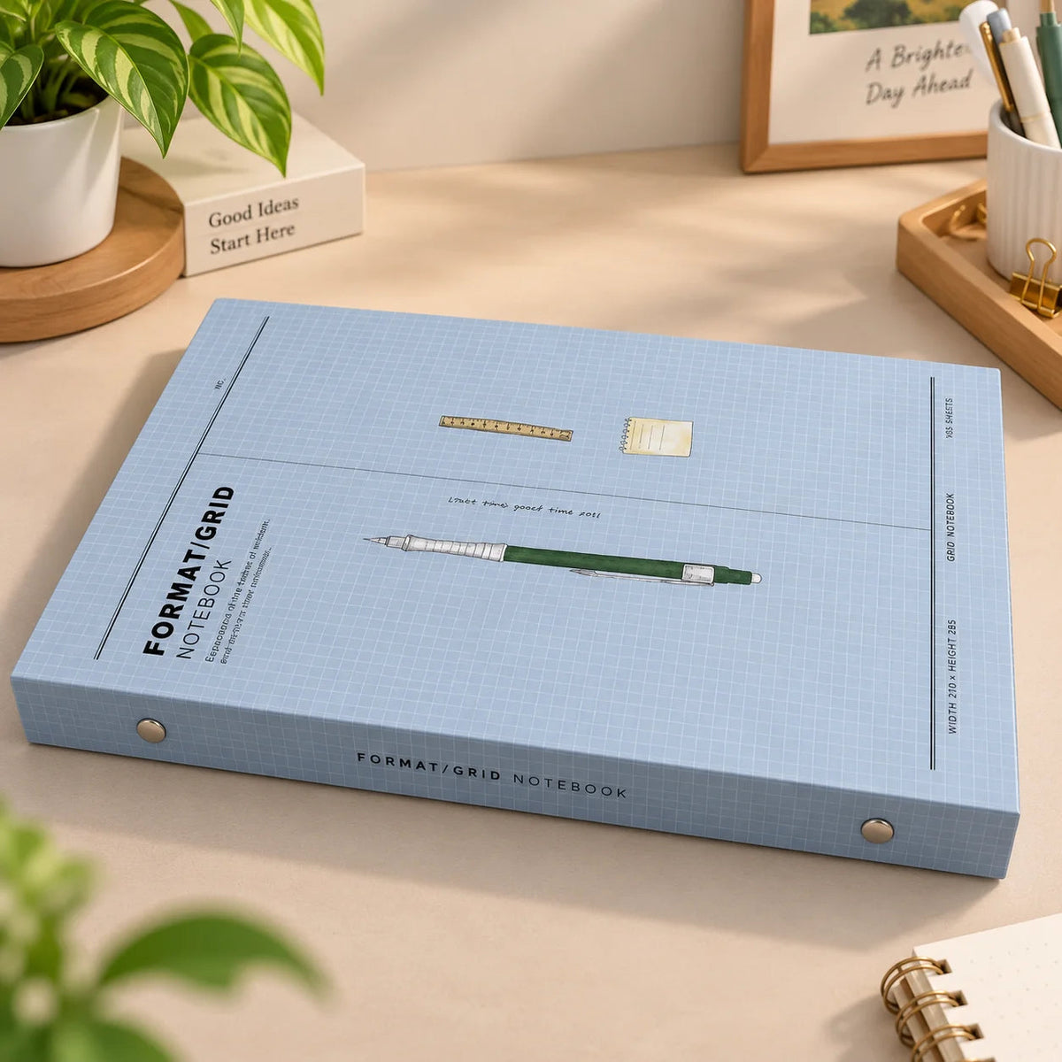 B5 Grid Format Hardcover Binder