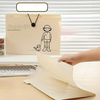 A4 Large Capacity Multi-Layer File Folder