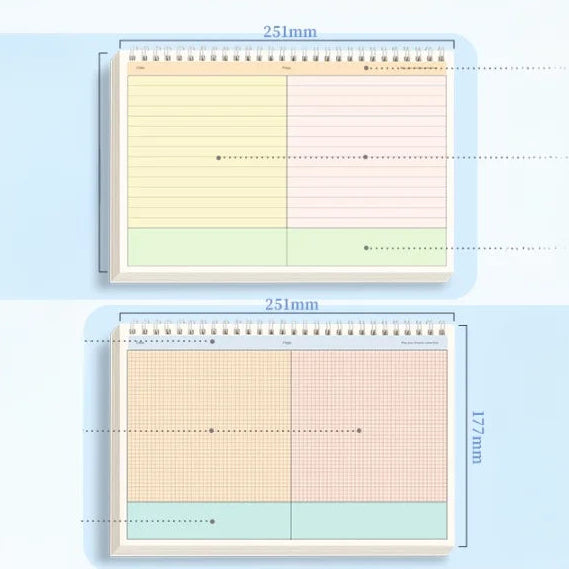 B5 Landscape Flip-up Coil Notebook