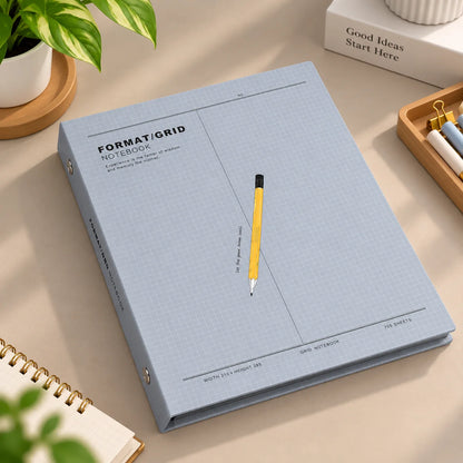 B5 Grid Format Hardcover Binder