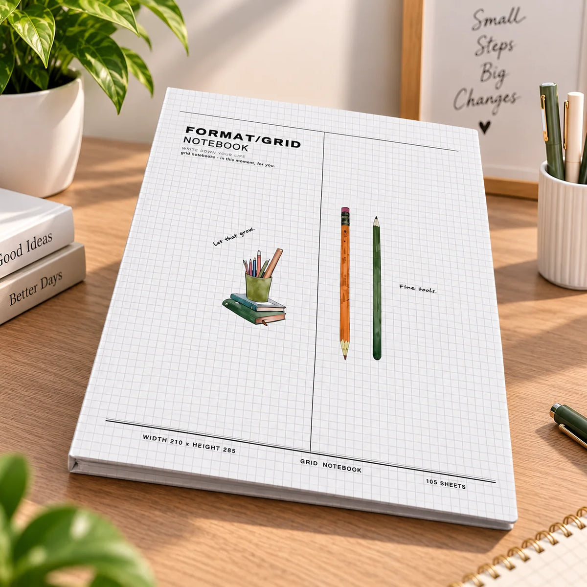 B5 Grid Format Hardcover Binder
