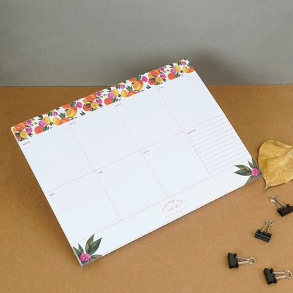 A4 Landscape Weekly Fresh  Flower Desk Planner