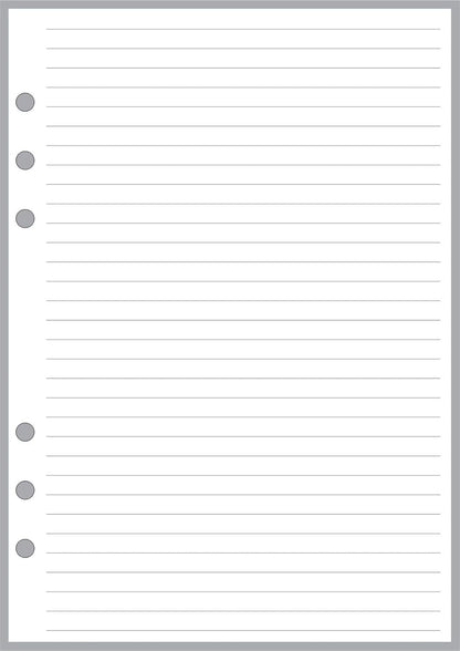 A4 Loose Leaf Notebook with Lined pages