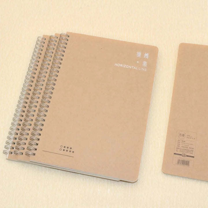 A5/B5 Kraft Cover Spiral Journal And Notebook