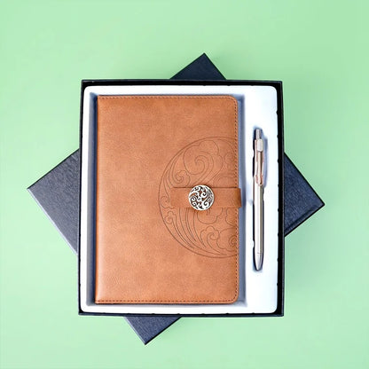 A5 Premium Vintage National Tide Notebook With Pen Gift set Box