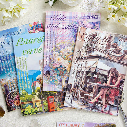 A5 Premium Vintage Sticker  Notebook Set