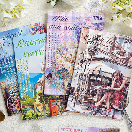 A5 Premium Vintage Sticker  Notebook Set