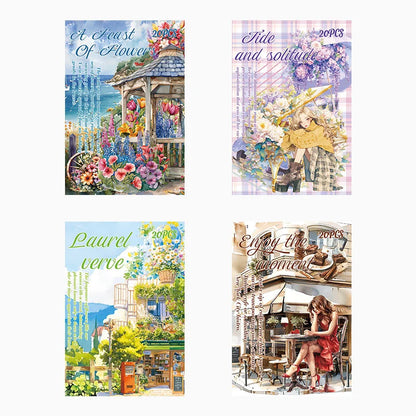 A5 Premium Vintage Sticker  Notebook Set