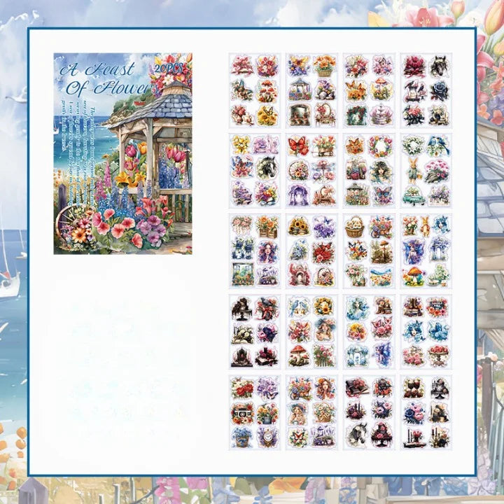 A5 Premium Vintage Sticker  Notebook Set