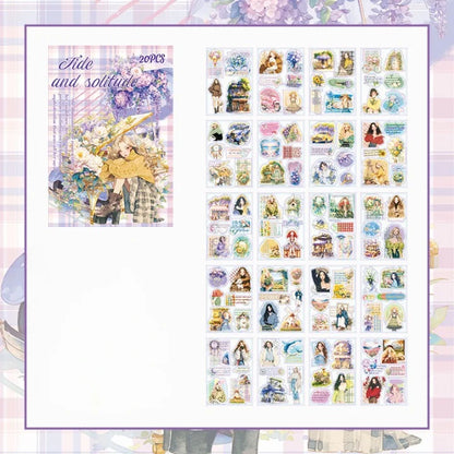 A5 Premium Vintage Sticker  Notebook Set