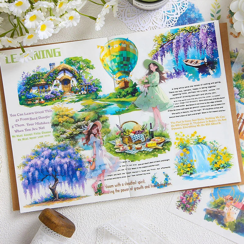 A5 Premium Vintage Sticker  Notebook Set