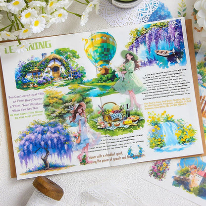 A5 Premium Vintage Sticker  Notebook Set