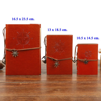 Retro Pirate Strap Leather Embossed Cover Journal