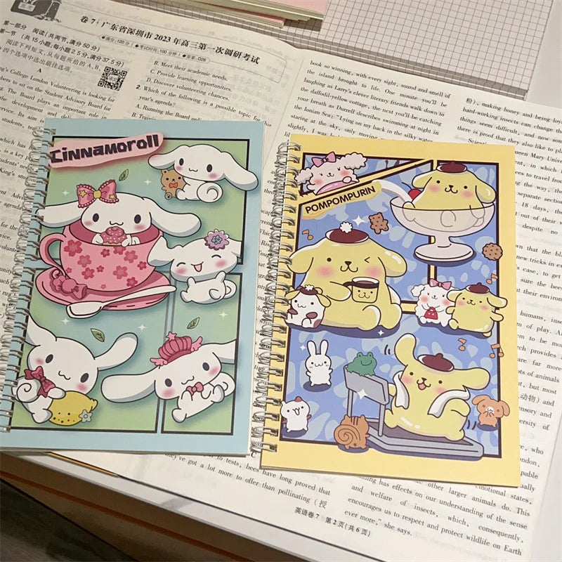 Soft Cover Sanrio Spiral Notebooks Set