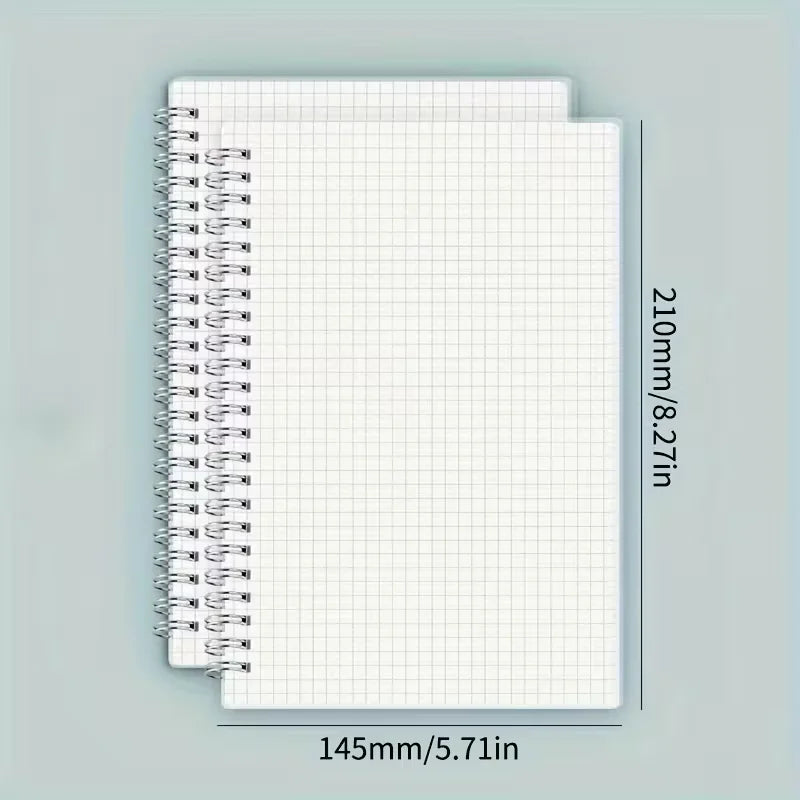 PP Transparent Cover Grid Notebook A5 Size