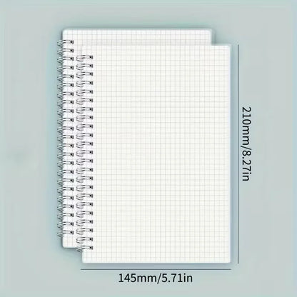 PP Transparent Cover Grid Notebook A5 Size