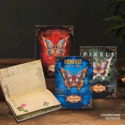 A5 Vintage Postal Butterfly Hardcover Journal