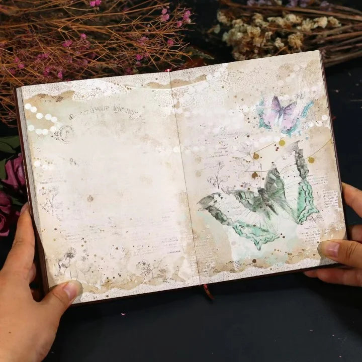 A5 Vintage Postal Butterfly Hardcover Journal