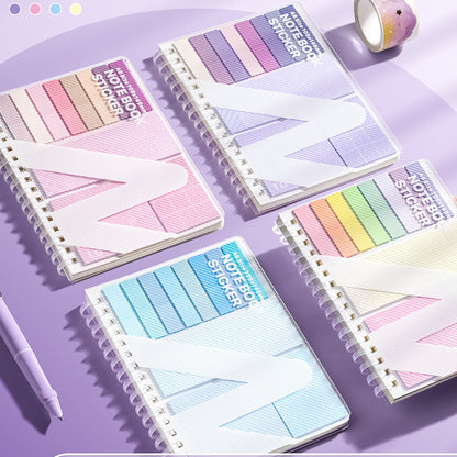 A6 Spiral Notebook with Multi-Color Tabbed Sticky Notes