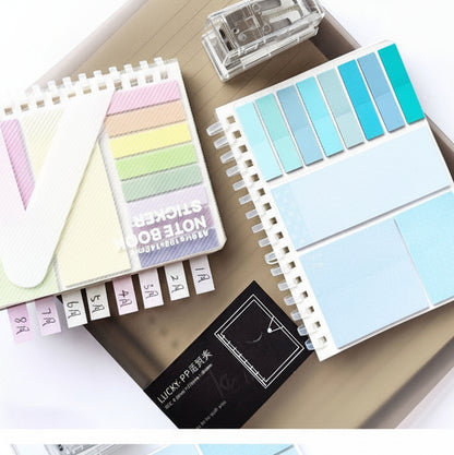 A6 Spiral Notebook with Multi-Color Tabbed Sticky Notes