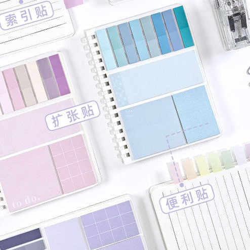 A6 Spiral Notebook with Multi-Color Tabbed Sticky Notes