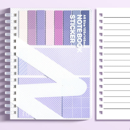 A6 Spiral Notebook with Multi-Color Tabbed Sticky Notes