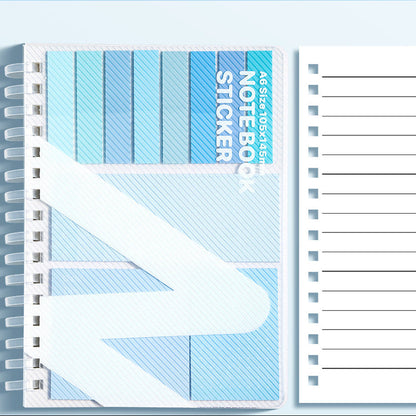 A6 Spiral Notebook with Multi-Color Tabbed Sticky Notes