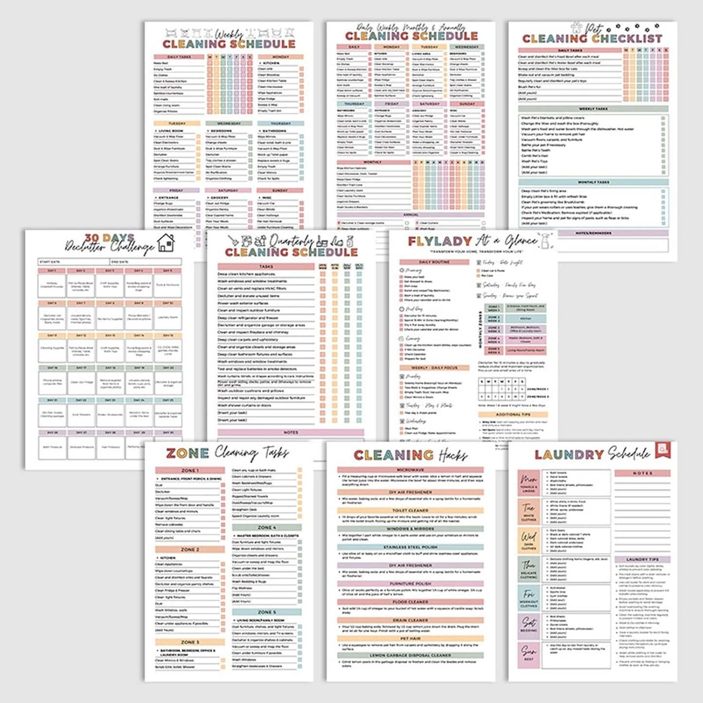 ADHD Cleaning Planner – Household Task Organizer & Checklist