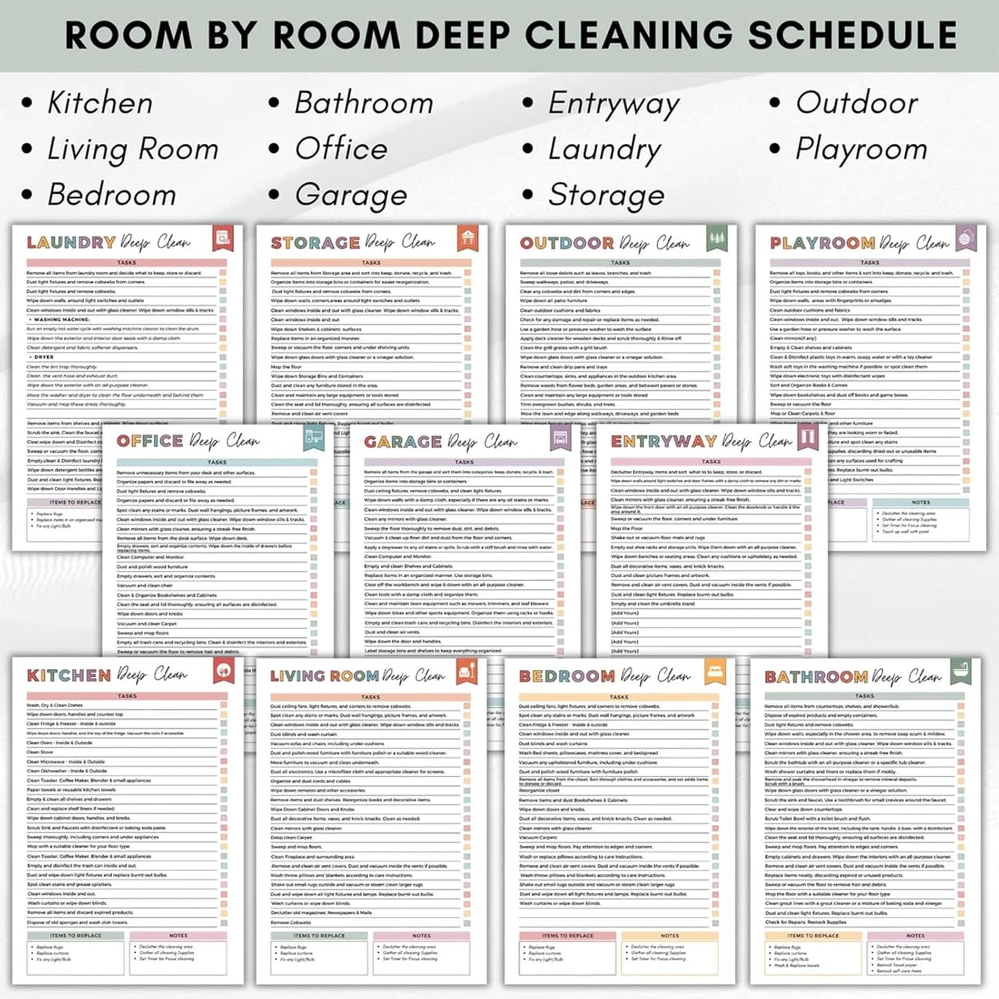 ADHD Cleaning Planner – Household Task Organizer & Checklist
