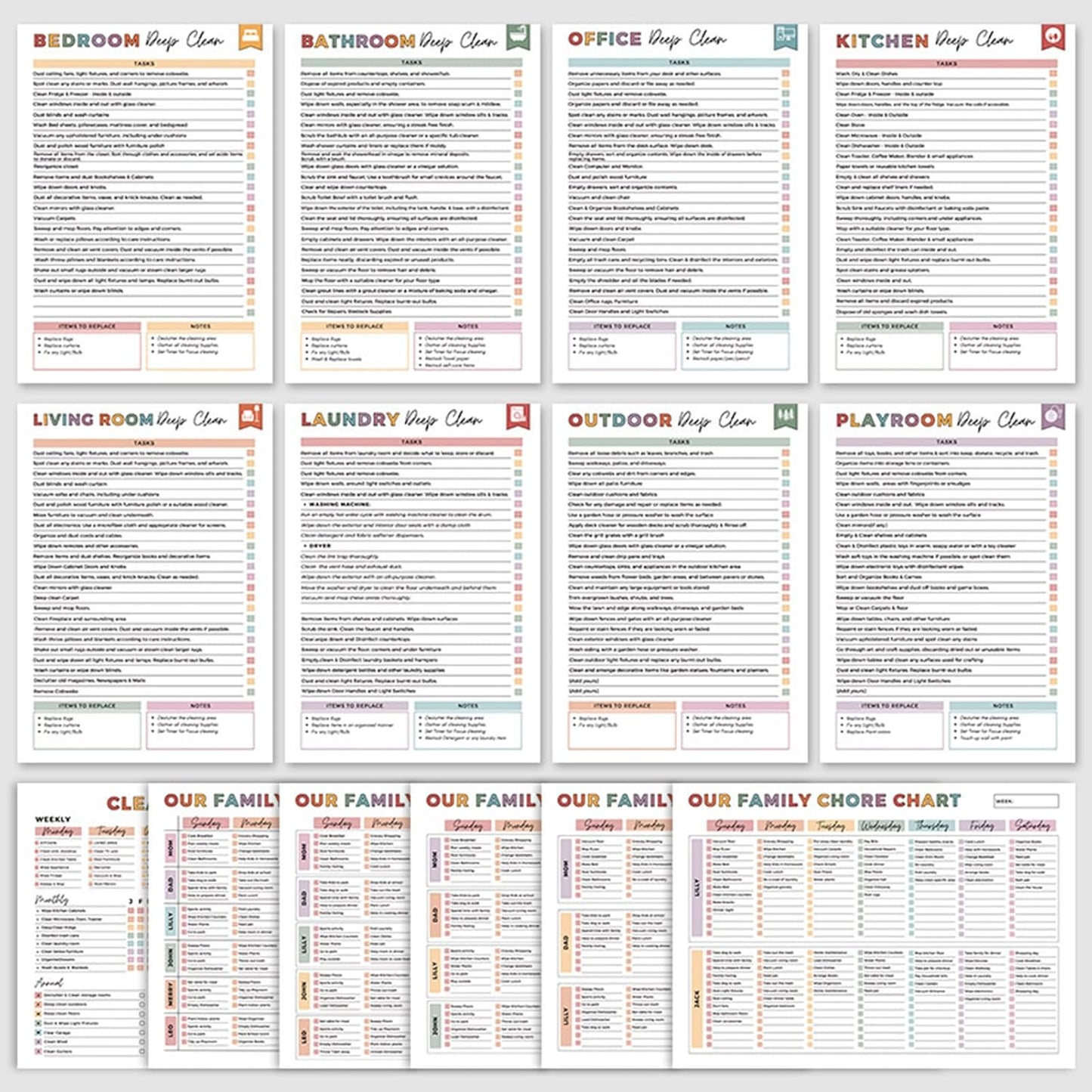 ADHD Cleaning Planner – Household Task Organizer & Checklist