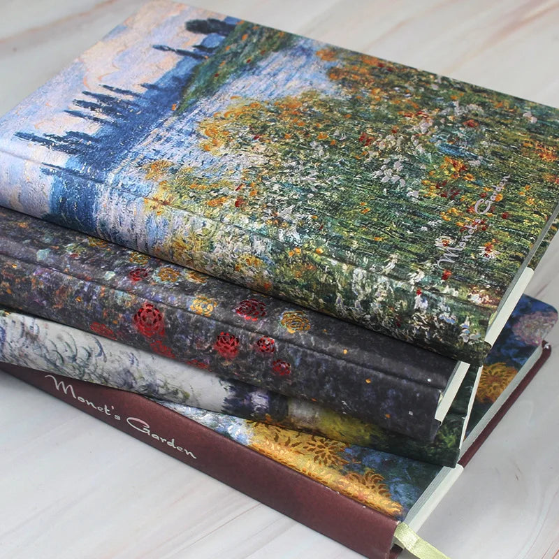 Monet Garden Art Hardcover Notebook