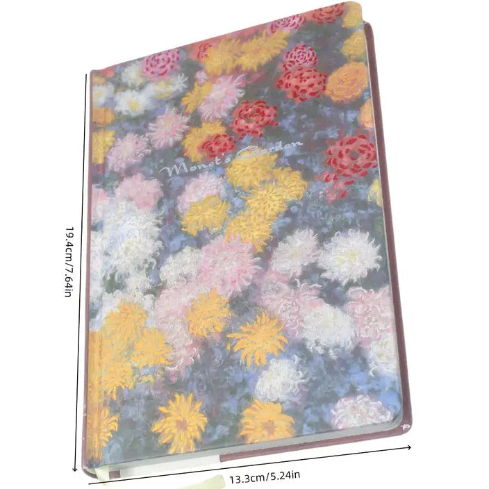 Monet Garden Art Hardcover Notebook