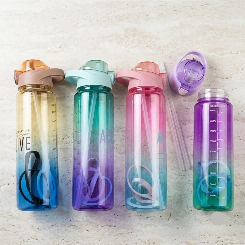 Active Gradient Plastic Water Bottle with Carry Handle