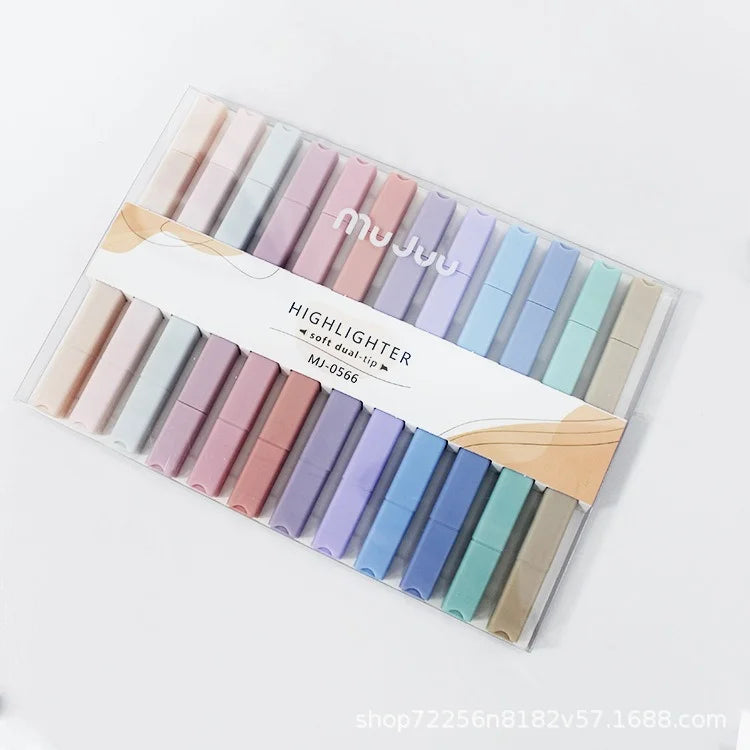 Aesthetic Double Head Pastel Color Highlighters