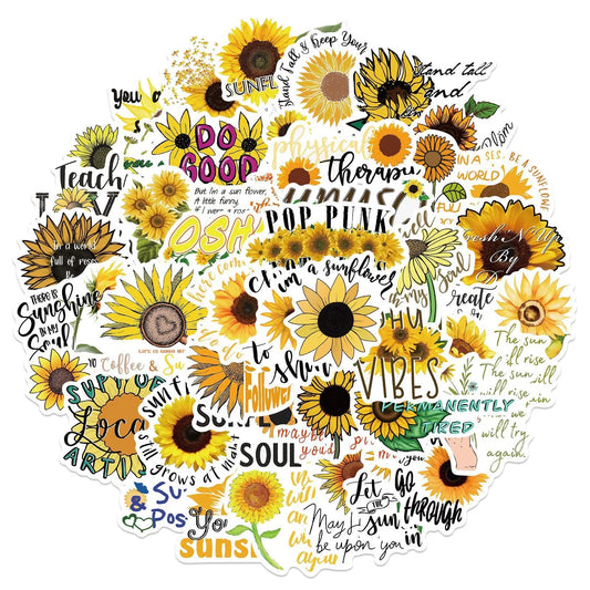 Aesthetic Sunflower Graffiti Stickers Pack