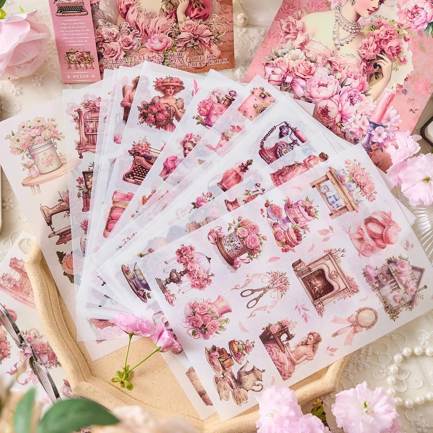 Aesthetic Vintage Stickers Book