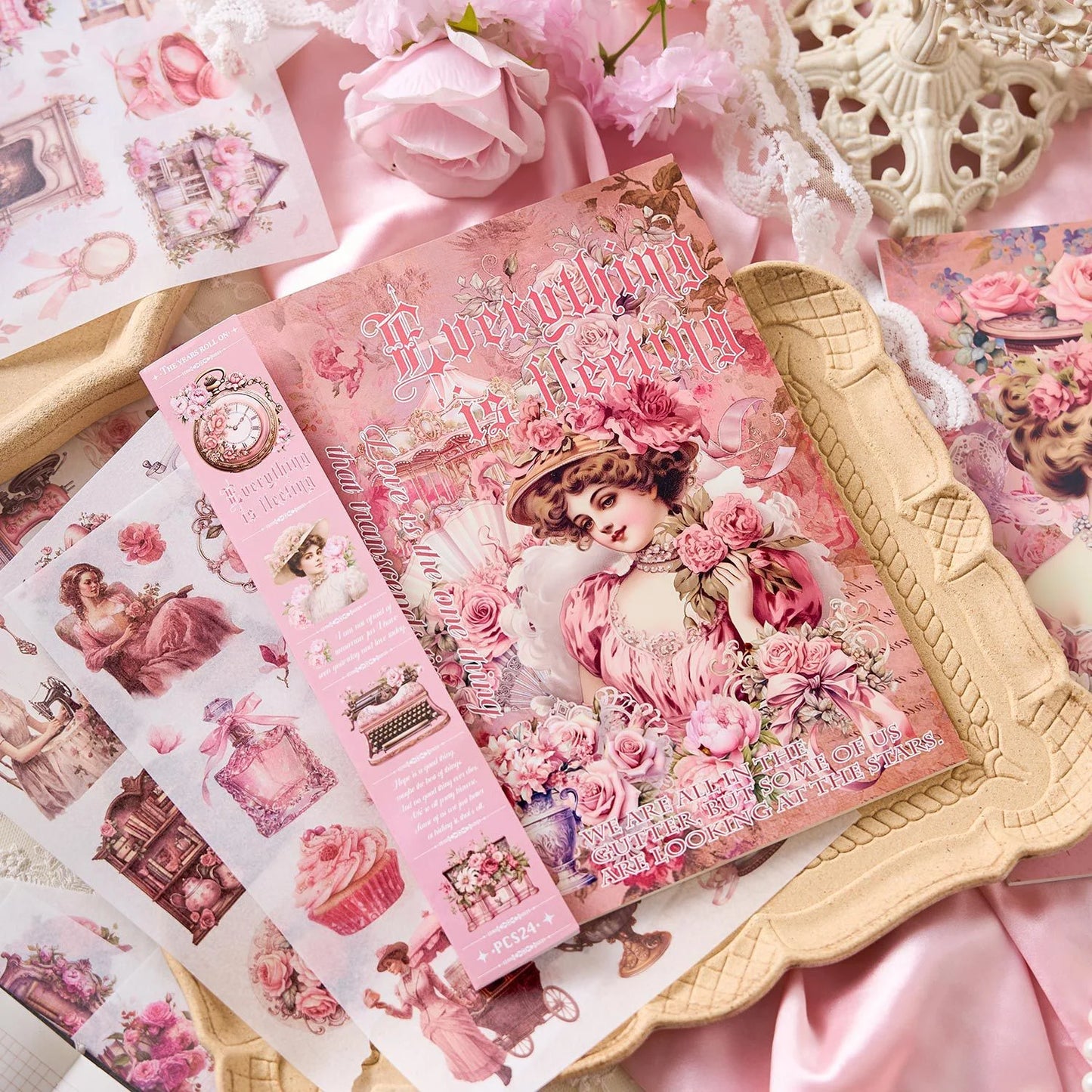 Aesthetic Vintage Stickers Book