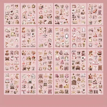 Aesthetic Vintage Stickers Book