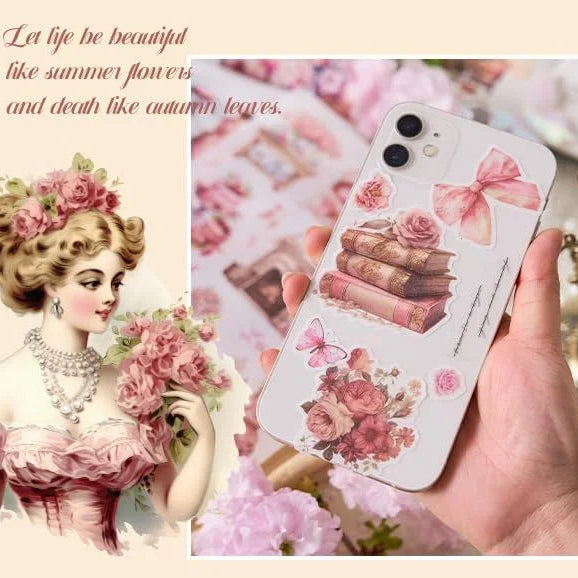 Aesthetic Vintage Stickers Book