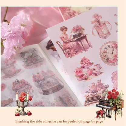 Aesthetic Vintage Stickers Book