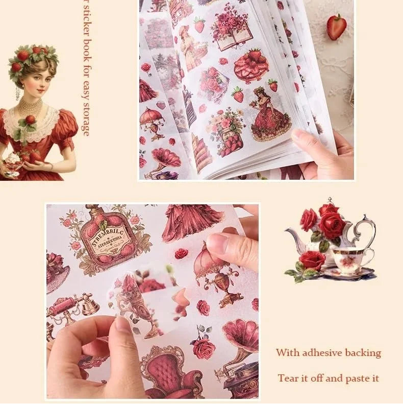 Aesthetic Vintage Stickers Book