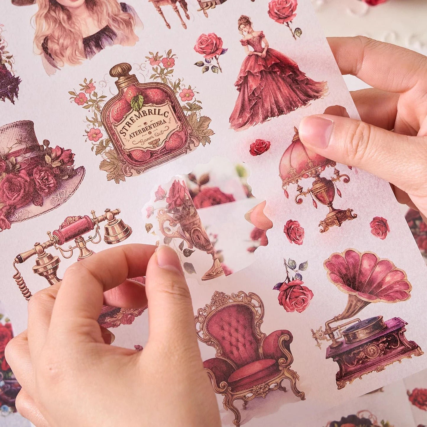Aesthetic Vintage Stickers Book