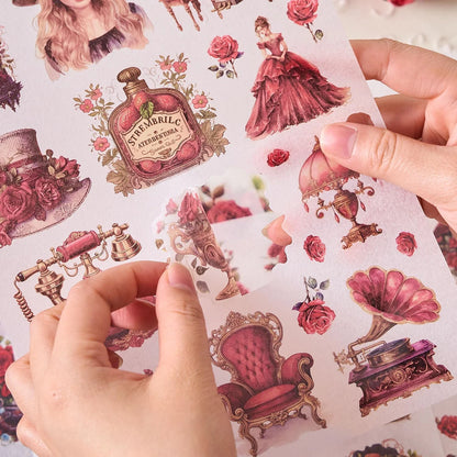 Aesthetic Vintage Stickers Book