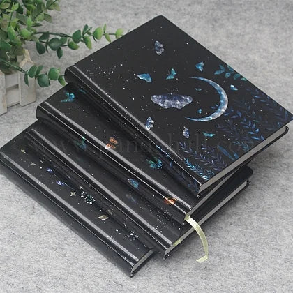 Holographic Butterfly and Moon Hardcover Journal
