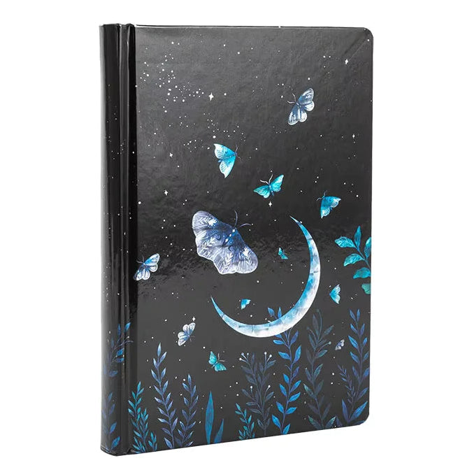 Holographic Butterfly and Moon Hardcover Journal