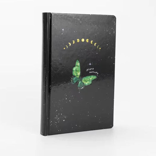 Holographic Butterfly and Moon Hardcover Journal