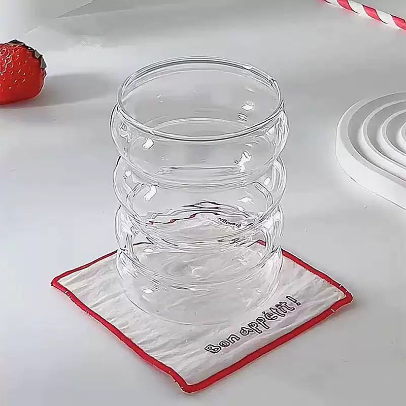 Aesthetic Coffee Glass with Bamboo Lid