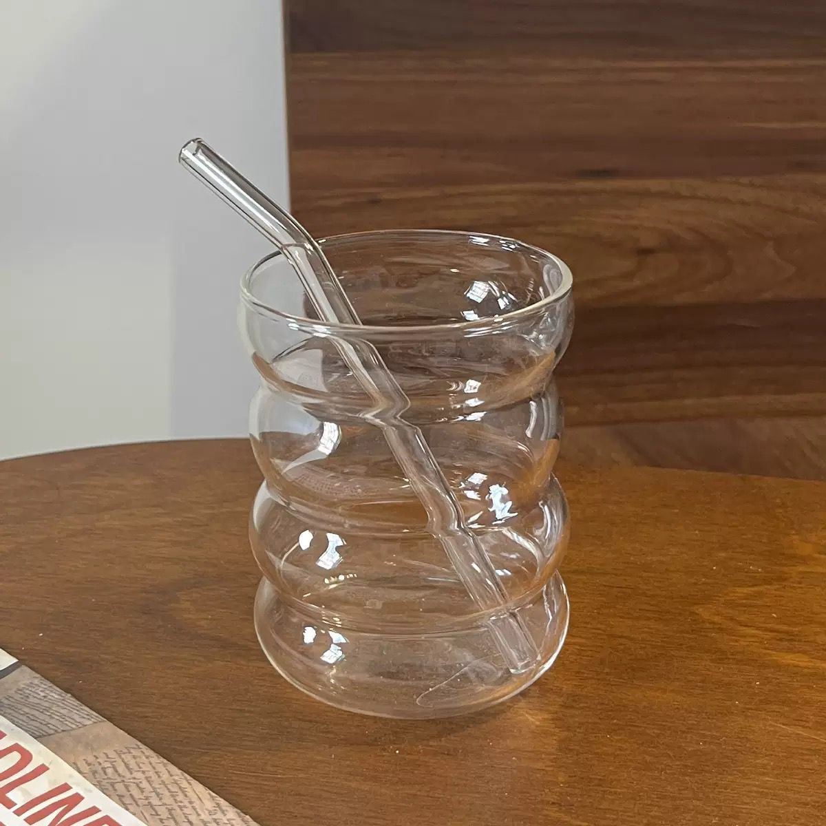 Aesthetic Coffee Glass with Bamboo Lid