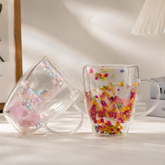 Bloom Glass Double Wall Mug