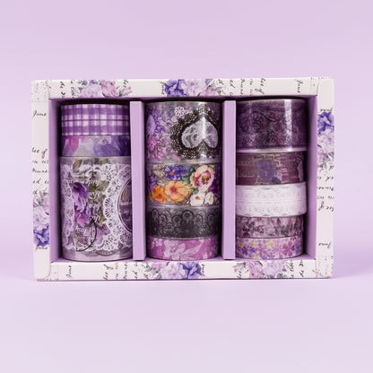 Vintage Floral Pattern Washi Tape Set